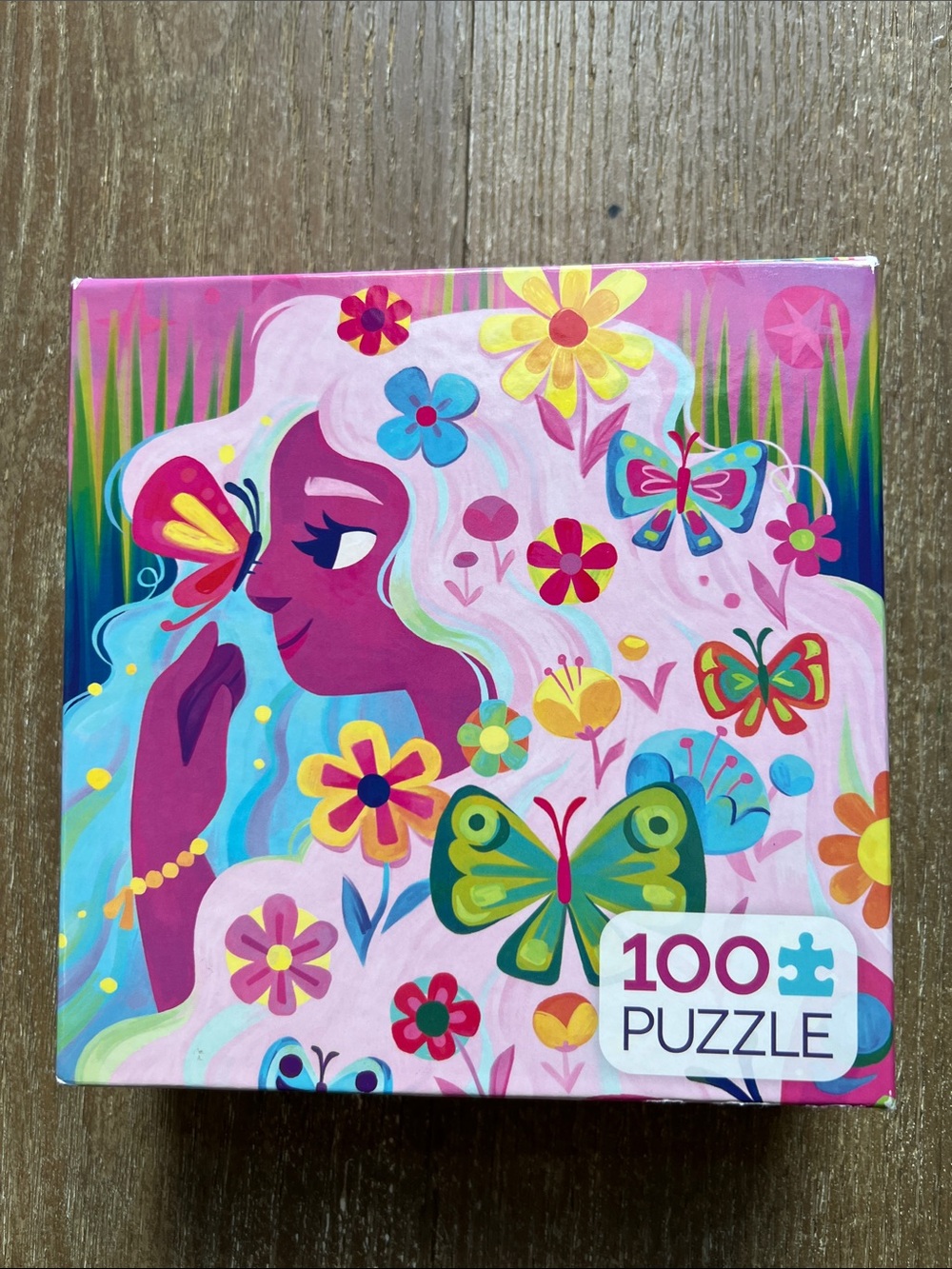 EUC Ceaco Bright Butterfly & Flower 100-Piece Kids Puzzle